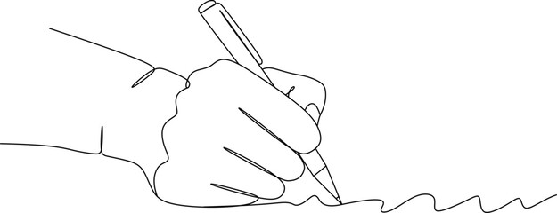 Hand writing continuous line