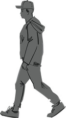 vector sketch of the silhouette of a person