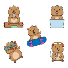 cute quokka illustrations