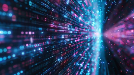 Obraz premium Abstract digital hologram wall background. Modern abstract background 