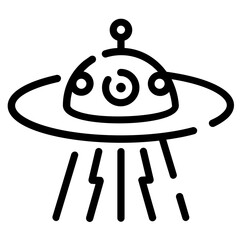 UFO icon design outline