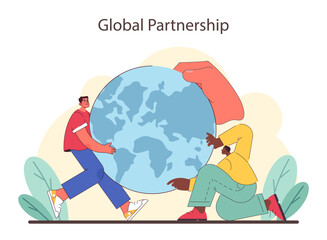 Global collaboration illustrated. Diverse hands shaping a better world.