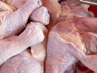 chicken leg on the market