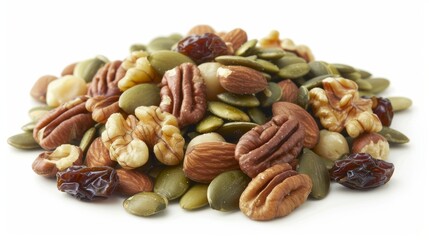 Get in touch with nature and satisfy your snack cravings with a mix of foraged hickory nuts pumpkin seeds and golden raisins all full of flavor and nutrients.