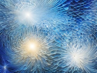 Obraz premium Abstract background with blue and white geometric patterns.