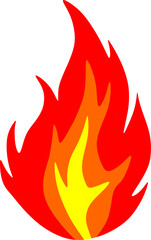 a red fire isolated on white