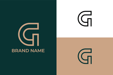 Outstanding professional trendy awesome artistic initial letter GD CG D C for modern business, letter CD lineart logo for corporate, finance and real estate company
