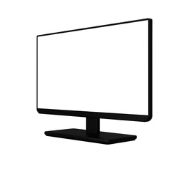 lcd monitor right perspective isolated transparent 