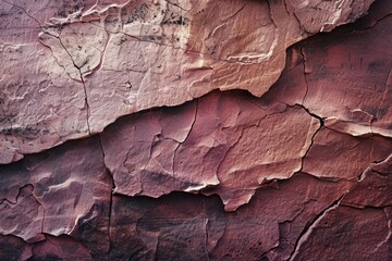 Fototapeta premium ancient crimson canyon wall intricate network of weathered cracks and fissures dramatic shadows rich earthy tones rugged texture geological wonder abstract natural patterns