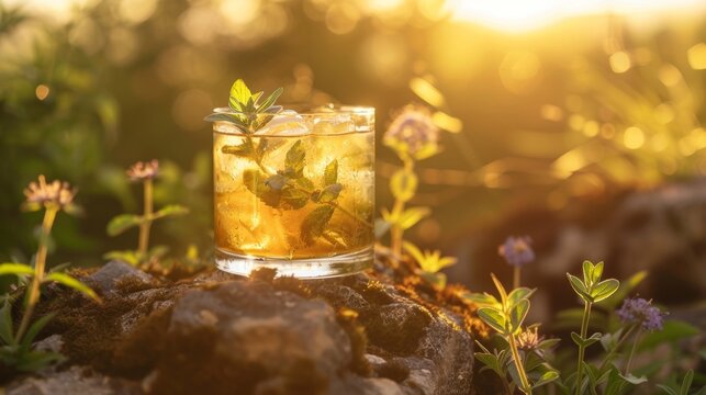 A bubbling elixir brewed with handpicked herbs plucked from the untamed wilderness.