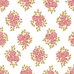 Beautiful rose pattern perfect for textile design,