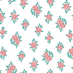 Beautiful rose pattern perfect for textile design,