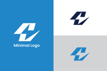 initial letter E thunder bolt iconic geometric logo, letter E lightning bolt logo, letter E swoosh icon suitable for electricity supply company, 
