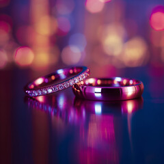 Neon Wedding Diamond Ring