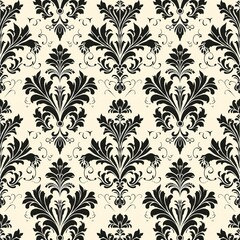 Seamless damask pattern ornament