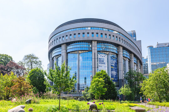 June 7, 2024: Espace Leopold, or Leopoldruimte, is the complex of parliament buildings located in Brussels, Belgium, and housing the European Parliament, a legislative chamber of the European Union