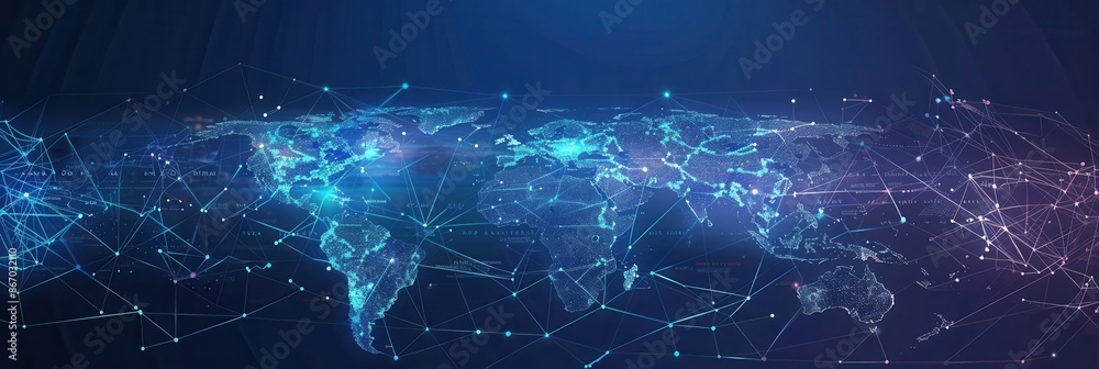Aufkleber a simple, modern design of a world map with highlighted routes, ideal for travel agencies and global