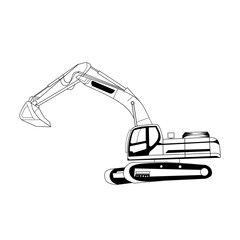 excavator, mining heavy equipment construction vehicle