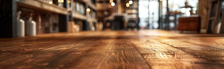 Naklejka premium Warm Wooden Flooring in Cozy Interior