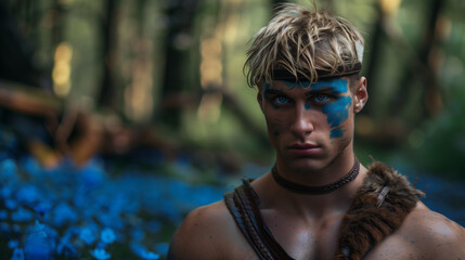 Barbarian with Painted Face