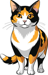  cat full body great detail vector