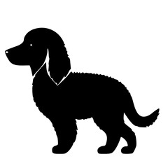 Silhouette Dog vector logo icon , puppy vector 