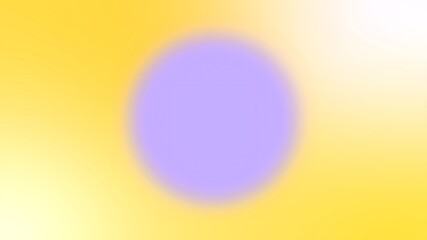 Abstract background of soft blurred purple circle on a yellow gradient, creating a dreamy and ethereal effect