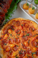 Pizza and party Day Close up