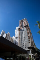 Real estate developments under construction causing a chaotic view and urban disorder in the city of Sao Paulo, Brazil