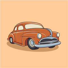 cartoon car vintage