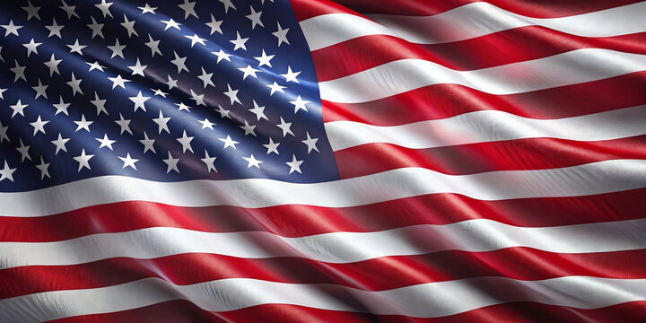 american flag on the wind