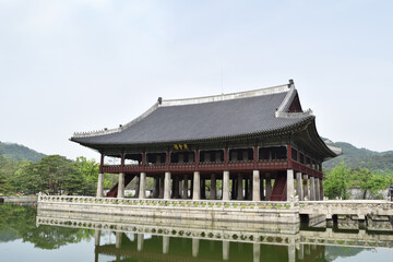 Obraz premium Gyeonghoeru(The Royal Banquet Hall), Gyeongbokgung, Seoul, South Korea