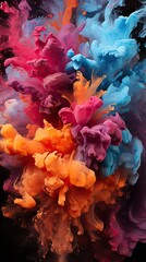 Fototapeta premium red and yellow flowers HD 8K wallpaper Stock Photographic image