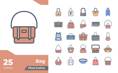 Bag Filled Colors Icons