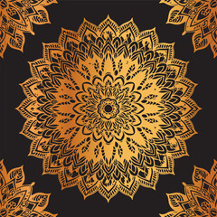 Golden Mandala Art Design
