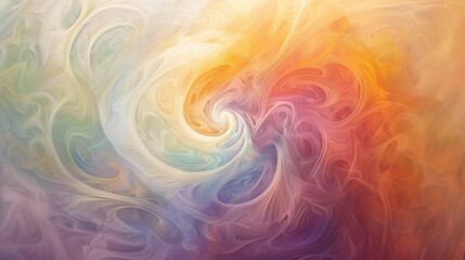 Obraz premium Abstract swirling patterns in pastel colors on a canvas