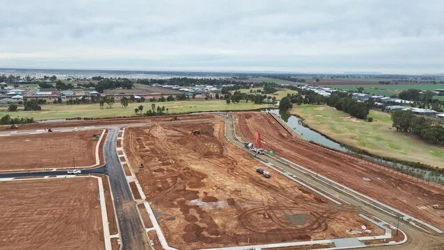 Construction progress at Silverwoods Estate in Yarrawonga