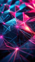 Fototapeta premium Advanced Artificial Intelligence, An Intimate Glimpse into the Vivid Fabric of a Digital Neural Network