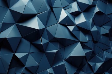 Fototapeta premium Abstract background of dark blue geometric shapes. Perfect for technology, futuristic, or industrial designs.