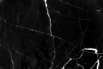 Black marble white lightning pattern dark floor background