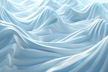 Fototapeta premium Abstract background of flowing blue and white fabric waves. Concept of luxury, softness, and elegance.