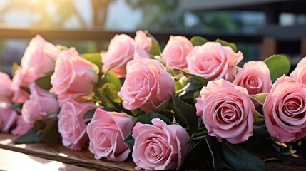 pink roses bouquet