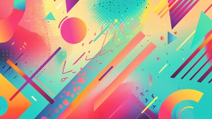 Abstract Geometric Pattern with Vibrant Colors