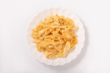 蒸し鶏とキュウリ　穂先メンマ和え