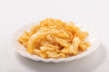 蒸し鶏とキュウリ　穂先メンマ和え