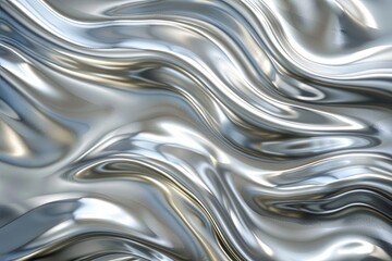 Silver abstract background with wavy pattern created with generative ai
