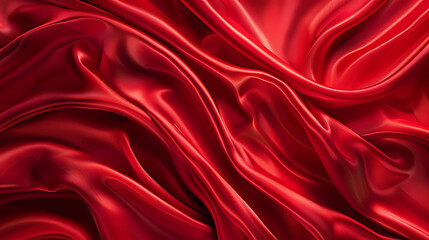 Obraz premium red silk background ,red satin background ,red satin fabric