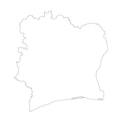 Ivory Coast country map icon