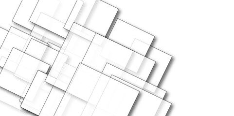 Abstract white and grey modern minimalistic pale geometric pattern background with minimal tech lines. Beautiful lines in black and White square vector background for cards, flyer, poster, banner..