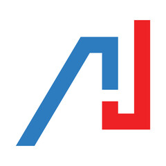 simple aj letter logo